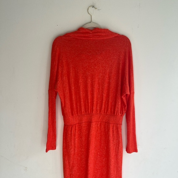 DAILY PRACTICE x ANTHROPOLOGIE Soft Draped Cowl Neck Midi Dress Size Small - Picture 8 of 9